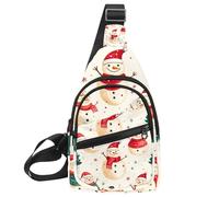 Sac à bandoulière Merry Christmas avec bandoulière réglable, pour homme et femme, pour voyage, cyclisme, travail, sport, Multicolore 15., 11.8x7x1.5in/30x18x4cm