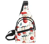 Sac à bandoulière Merry Christmas avec bandoulière réglable, pour homme et femme, pour voyage, cyclisme, travail, sport, Multicolore 09, 11.8x7x1.5in/30x18x4cm