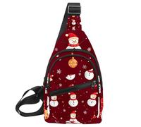 Sac à bandoulière Merry Christmas avec bandoulière réglable, pour homme et femme, pour voyage, cyclisme, travail, sport, Multicolore 04, 11.8x7x1.5in/30x18x4cm