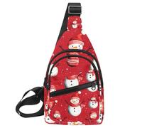 Sac à bandoulière Merry Christmas avec bonhomme de neige pour femme et homme - Sac fourre-tout à bandoulière - Sac banane de voyage, Multicolore 09, 11.8x7x1.5in/30x18x4cm