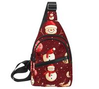 Sac à bandoulière Merry Christmas avec bonhomme de neige pour femme et homme - Sac fourre-tout à bandoulière - Sac banane de voyage, Multicolore 11., 11.8x7x1.5in/30x18x4cm