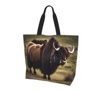 Sac à bandoulière Mighty Highland Yak. Style élégant imprimé intégral pour femme, léger, grande capacité pour un usage quotidien