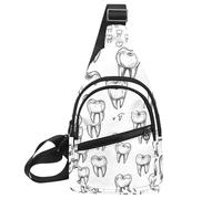 Sac à bandoulière mignon avec bandoulière réglable, sac à bandoulière pour homme et femme, sac à dos à bandoulière pour voyage, cyclisme, travail, sport, Multicolore 14., 11.8x7x1.5in/30x18x4cm
