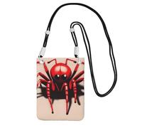 Sac à bandoulière mignon avec petite araignée rouge pour téléphone portable et homme - Étanche - Mini sac à main pour téléphone portable - Petit sac à bandoulière avec sangle réglable - Pochette de
