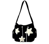 Sac à bandoulière mignon en forme d'étoile - Esthétique Y2K - Sac à bandoulière en nylon - Sac fourre-tout pour femmes, hommes, adolescentes, Noir , 1