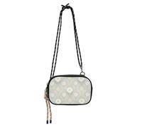 Sac à bandoulière mignon gris avec motif marguerite blanche pour femme imperméable avec sangle réglable pour téléphone portable pour la randonnée, les voyages carteras para mujer originaux
