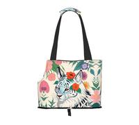 Sac à bandoulière mignon imprimé tigre blanc, convient pour les petits chiens et chats, shopping et voyage, sac double usage