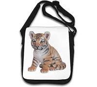 Sac à bandoulière mignon petit tigre félin blanc