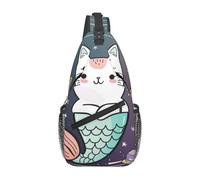 Sac à bandoulière mignon poisson-chat pour homme Sac à dos de randonnée Sac à dos de randonnée