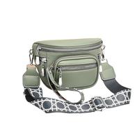 Sac à bandoulière minimaliste en cuir synthétique pour femme, sac à bandoulière pour la course à pied, le cyclisme, la promenade du chien, Vert