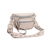 Sac à bandoulière minimaliste en cuir synthétique pour femme, sac à bandoulière pour la course à pied, le cyclisme, la promenade du chien, kaki clair