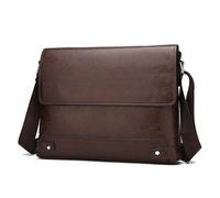 Sac à bandoulière minimaliste en cuir synthétique pour homme, avec sangle réglable, sacoche à bandoulière de grande capacité pour le travail, les voyages et les trajets quotidiens, résistant à l'eau