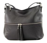 Sac à bandoulière - modamoda - Ital T159 - Cuir - Chocolat noir - Compartiments spacieux