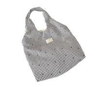 Sac à bandoulière moderne avec motif cœur et grilles, décontracté, sac à bandoulière décontracté en tissu polyester, ergonomique, confortable, léger et pratique, en polyester, Squa noir et blanc, One