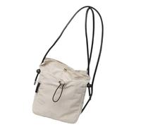 Sac à bandoulière moderne en toile avec cordon de serrage, idéal pour les activités quotidiennes, les jeunes, sac à main élégant, beige, One Size