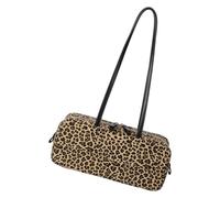 Sac à bandoulière moderne rétro polyvalent avec sangle réglable pour occasions voyage travail doux, Abricot Leopard Patt, Mass Beauty