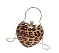 Sac à bandoulière moderne style coréen avec chaîne en forme de cœur pour diverses occasions Accessoire de fête à la mode, jaune, One Size