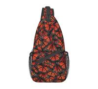 Sac à bandoulière Monarch Papillons Sac à Dos à bandoulière Sac à bandoulière Sacs à Dos décontractés pour Femmes Hommes Cyclisme Randonnée Voyage