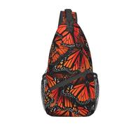 Sac à bandoulière Monarch Papillons Sac à Dos à bandoulière Sac à bandoulière Sacs à Dos décontractés pour Femmes Hommes Cyclisme Randonnée Voyage