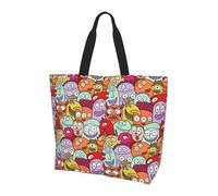 Sac À Bandoulière Monstre Drôle Sac Fourre-Tout Décontracté Léger Sacs De Courses Pour Travail Les Rendez-Vous Voyage