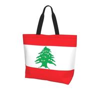 Sac à bandoulière motif drapeau du Liban. Style féminin élégant, léger, grande capacité pour un usage quotidien