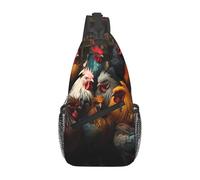 Sac à bandoulière motif portefeuille familial coq - Sac à bandoulière léger et décontracté