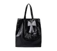 Sac à bandoulière multifonction en cuir PU souple pour le travail et les loisirs, spacieux, métallique, sous les bras, grande capacité, sac à main décontracté shopper, Noir , One Size