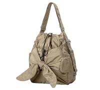 Sac à bandoulière multifonction pour femme avec cordon de serrage en nylon, poches multiples, grande capacité, sac à dos en nylon pour femme, kaki