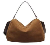 Sac à bandoulière multifonction pour un usage quotidien avec de grands compartiments pour un sac souple essentiel décontracté sous les aisselles, sac à main unisexe élégant, marron, One Size