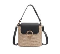 Sac à bandoulière multifonction tissé avec sangle réglable et serrure dorée - Sac à main décoratif pour les vacances, le quotidien, les voyages
