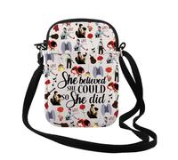 Sac à bandoulière musical avec inscription « She Believed She Could So She Did », A attendu Cr UK, 0