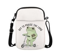 Sac à bandoulière « Off To Praise The Lord » - Cadeau religieux chrétien - Cadeau religieux - Jésus - Religion - Pour baptême, Praise the Cb UK