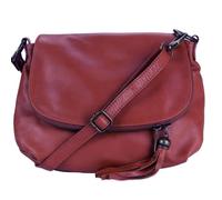 Sac à bandoulière - OLIVIA - PALERME N1269 - Cuir marron/cognac - Ajustable - Cadeau Surprise