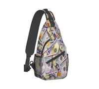 Sac à bandoulière One Hundred Dollar Bills, sac à bandoulière unisexe, sac à dos de voyage, de sport, de randonnée et de loisirs
