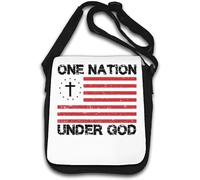 Sac à bandoulière One Nation Under God Drapeau des États-Unis Blanc