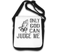 Sac à bandoulière « Only God Can Judge Me » - Blanc