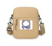 Sac à bandoulière passionné de culture chinoise avec fleur bleue pour téléphone portable