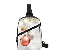 Sac à bandoulière pliable avec plusieurs poches, tissu polyester résistant à l'eau, sac à dos de voyage compact avec boules de Noël