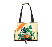 Sac à bandoulière pliable en bambou imprimé tortue pour animaux de compagnie de petite taille
