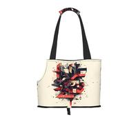 Sac à bandoulière pliable et portable avec logo imprimé, convient pour transporter de petits animaux de compagnie