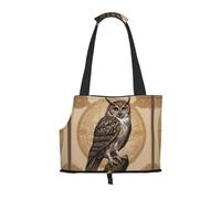 Sac à bandoulière pliable pour animal domestique Motif chouette King Owl