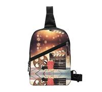 Sac à bandoulière pliable pour matériel de popcorn et de cinéma, sac à bandoulière léger avec plusieurs poches, tissu polyester résistant à l'eau, sac à dos de voyage compact