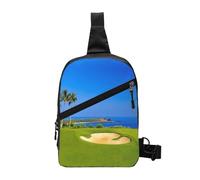 Sac à bandoulière pliable pour parcours de golf, résistant à l'eau, léger, pour voyage, randonnée, usage quotidien, sangle réglable, double poches zippées