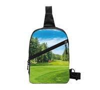 Sac à bandoulière pliable pour parcours de golf, résistant à l'eau, léger, pour voyage, randonnée, usage quotidien, sangle réglable, double poches zippées