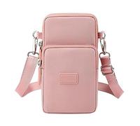 Sac à bandoulière polyvalent de couleur unie pour téléphone portable, petit sac à bandoulière, sac à langer vertical pour objectif, sac à bandoulière, rose, Taille unique