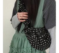 Sac à bandoulière polyvalent de style coréen rétro minimaliste, parfait pour les étudiants universitaires. Style "lazybones" pour les cours et les trajets à l'université GéométriquePolyester