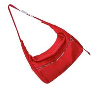 Sac à bandoulière polyvalent en nylon avec sangle réglable pour un usage quotidien, Rouge, Bohème