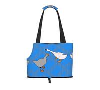 Sac à bandoulière portable pour animaux de compagnie avec imprimé d'oie grise, convient pour les petits chiens et chats, sac de courses et de voyage à double usage