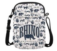 Sac à bandoulière pour amateur de rhinocéros Cadeau pour amoureux de rhinocéros, Rhino Cr EU, 5.91 Inches ×8.27 Inches