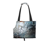 Sac à bandoulière pour animal de compagnie avec imprimé plaque - Design pliable - Petit sac de voyage pour chat et chien